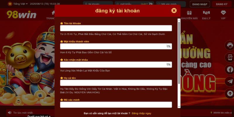 Đăng Ký 98win - Bật Mí Tiến Trình Tạo Tài Khoản Chi Tiết - eagle96.lol Đăng Ký 98win - Bật Mí Tiến Trình Tạo Tài Khoản Chi Tiết - eagle96.lol